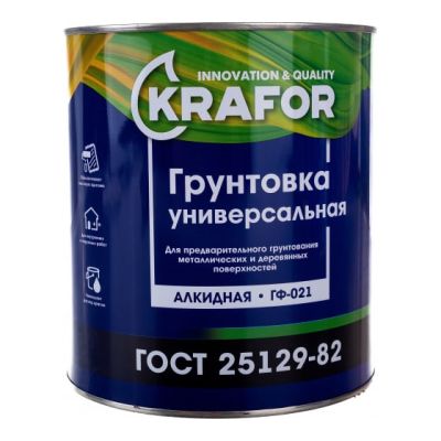 Грунт ГФ-021 серый 1,8кг (6) Krafor в Туле