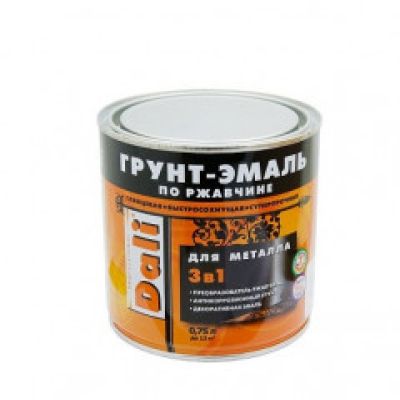 Грунт-эмаль по ржавчине DALI 3в1 черная (RAL 9005) 0,75л (6) Рогнеда в Туле