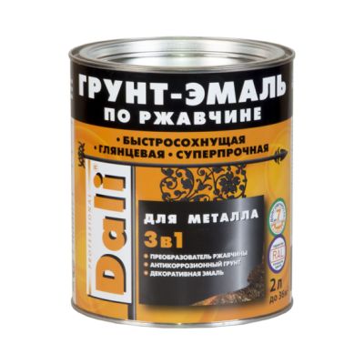 Грунт-эмаль по ржавчине DALI 3в1 зеленый мох (RAL 6005) 2л (3) Рогнеда в Туле