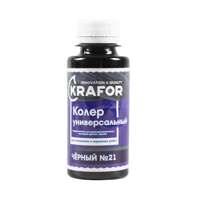 Колер универсальный №21 черный 100мл (6/108) "Krafor" в Туле