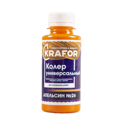 Колер универсальный №26 апельсин 100мл (6/108) "Krafor" в Туле