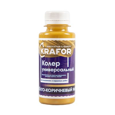 Колер универсальный №3 желто-коричневый 100мл (6/108) "Krafor" в Туле