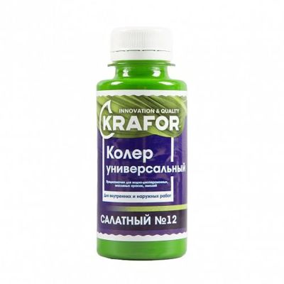 Колер универсальный №12 салатный 100мл (6/108) "Krafor" в Туле
