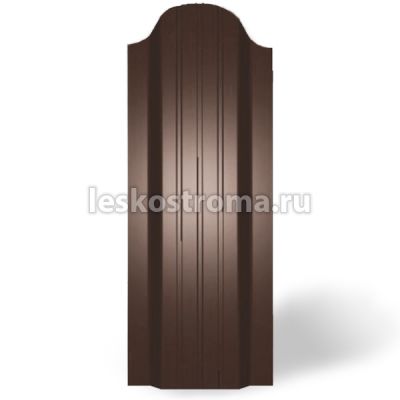 Евроштакетник П-обр 1500 Шоколадно коричневый (8017) в Туле