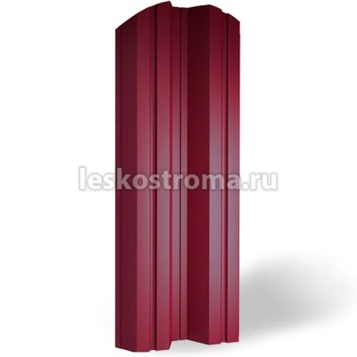 Штакетник М полукруглый 130х1800 оц 0.40 (RAL 3005) в Туле