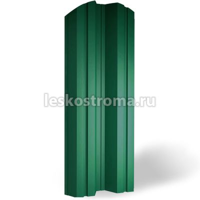 Штакетник М полукруглый 130х1800 оц 0.40 (RAL 6005) в Туле