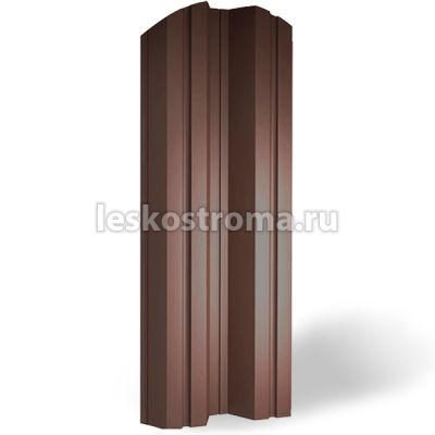 Штакетник М полукруглый 130х1500 оц 0.40 (RAL 8017) в Туле