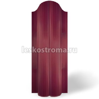 Штакетник П полукруглый 130х1500 оц 0.40 (RAL 3005) в Туле