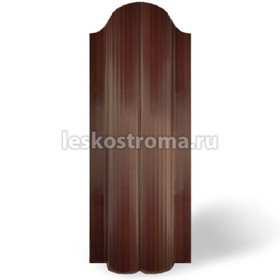 Штакетник П полукруглый 130х1500 оц 0.40 (RAL 8017) в Туле