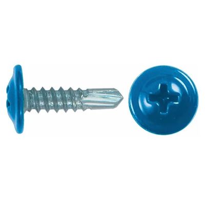 Саморез с прессшайбой сверло 4,2*25 RAL (5005) ярко-синий в Туле