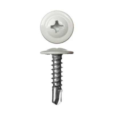 Саморез с прессшайбой сверло 4,2*16 RAL (9003) ярко-белый в Туле