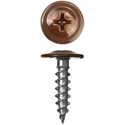 Саморез с прессшайбой острый 4,2*16 RAL (8017) темно-коричневый в Туле