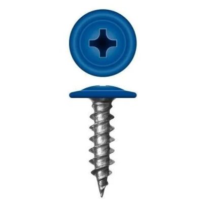 Саморез с прессшайбой острый 4,2*16 RAL (5005) ярко-синий в Туле