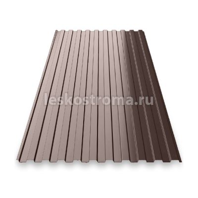 Профнастил С8 0,45мм 2000*1200 Шоколадно-коричневый (RAL 8017) в Туле