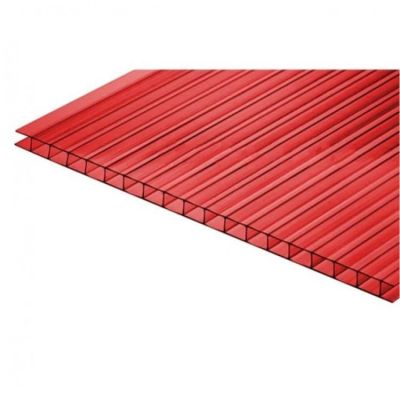 Сотовый поликарбонат UltraPlast 6х2100х6000 (гранатовый) в Туле